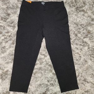 Kirkland Womens Comfort Pull On Pants (Black Heather, Size XXL ) NWT